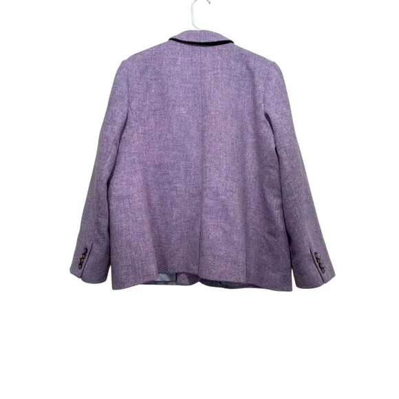 J.Crew Parke Chantal Herringbone Wool Blazer Womens 20 2X Purple Tweed Preppy - Picture 5 of 16